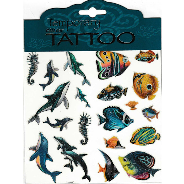 Glittriga Tattoos Fiskar