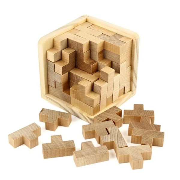 Träpussel 3D Utmaning Rekommenderas!