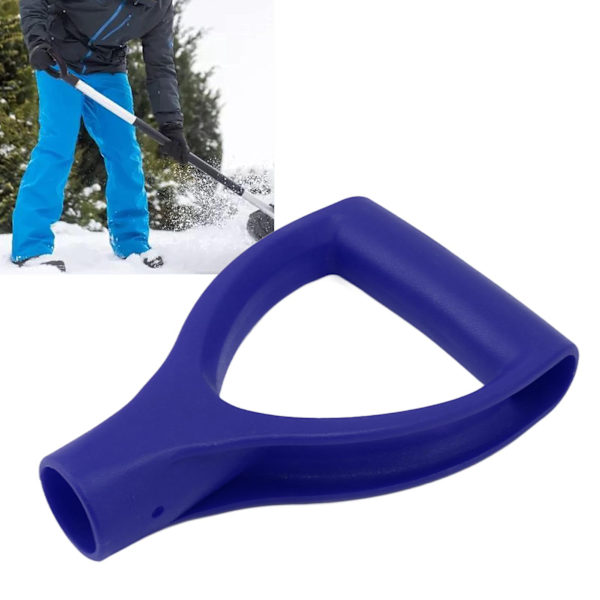 1 st mörkblå snöskyffelhandtag D-typ 32 mm ID plast snabb installation snöskyffelhandtag för grävning kratta verktyg