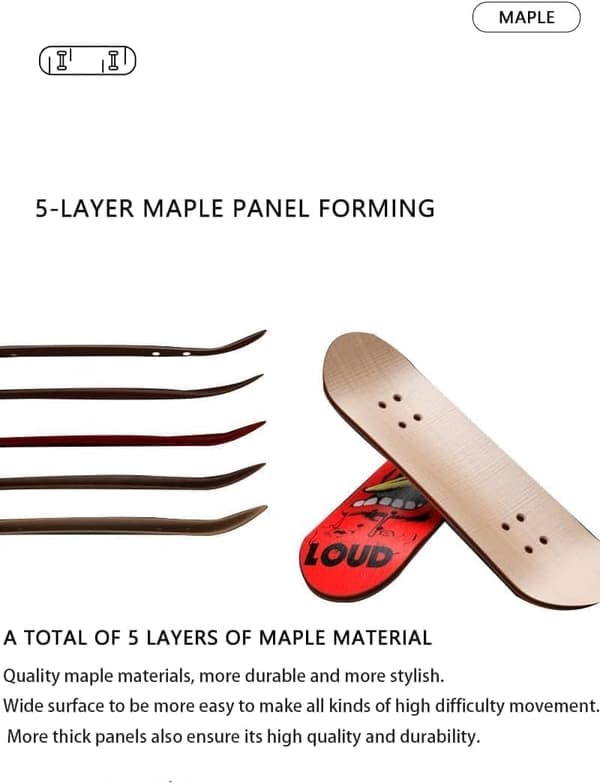Træ, pro Fingerboard 29mm Mini håndboard, Premium Fingerboard Ideel til fingerfærdighedsmanøvrer (Samlingsråb)