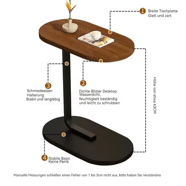 C-format sidobord, 360° vridbart