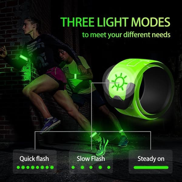 2-pack LED-armband - Uppladdningsbara löparlampor med reflekterande utrustning Hög synlighet LED-armbandslampor