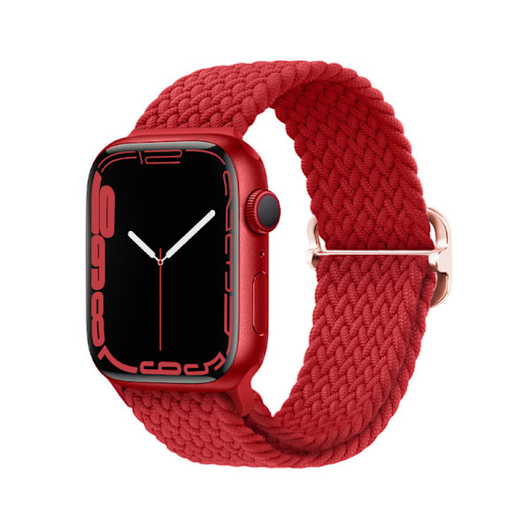 Flätat Armband Apple Watch 42/44/45 Välj Färg/Storlek Röd M Röd M