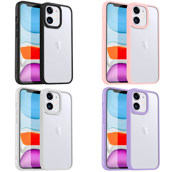 iPhone Bumper Skal - Genomskinligt med Färg Svart iPhone 11 Svart iPhone 11