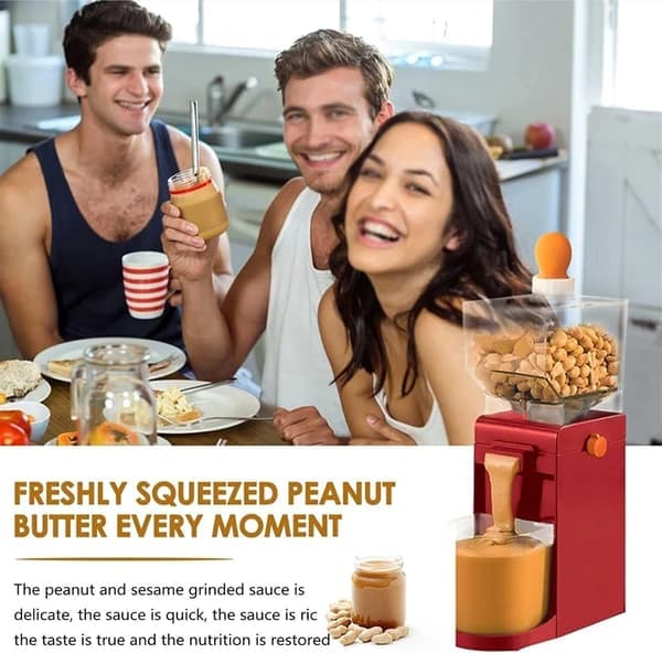Peanut Butter Machine, Electric Nut Grinder, 500ml Food Processor with Non-Slip Base, 110V–220V, Suitable for Home Kitchen