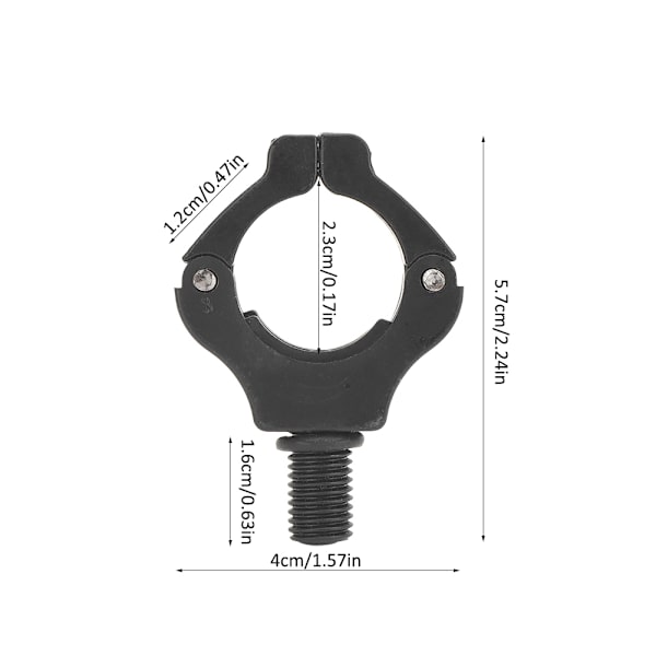 4PCS Magnetisk Fäste Huvud Automatisk Justering Fiske Spö Svans Stöd Hållare Verktyg TillbehörSvart