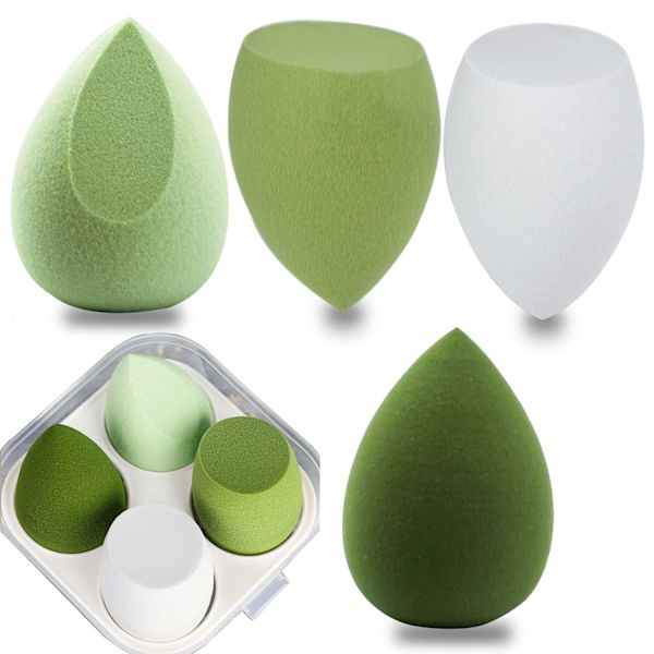 Makeup Sponge Blender, 4 st Beauty Sponges med Multi-Color, Non Latex