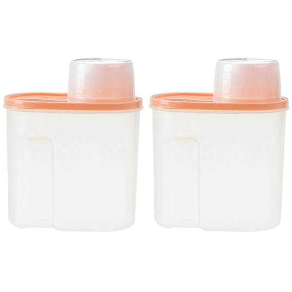 Lufttäta behållare för förvaring av torrvaror, BPA-fria plastbehållare med hällpip, måttbägare för flingor, mjöl och bakning