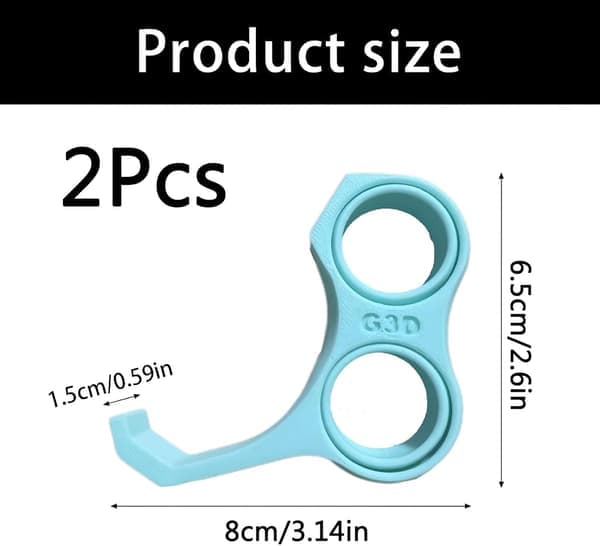 2 stk. fingerholder til telefon Ergonomisk design stativ til mobiltelefon 2 huller lillefinger og ringfinger grebsremholder (hvidgrøn)