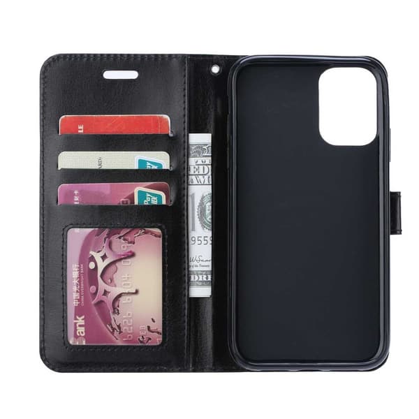 Galaxy S20 Wallet Case Black Leather Skin Case Black black