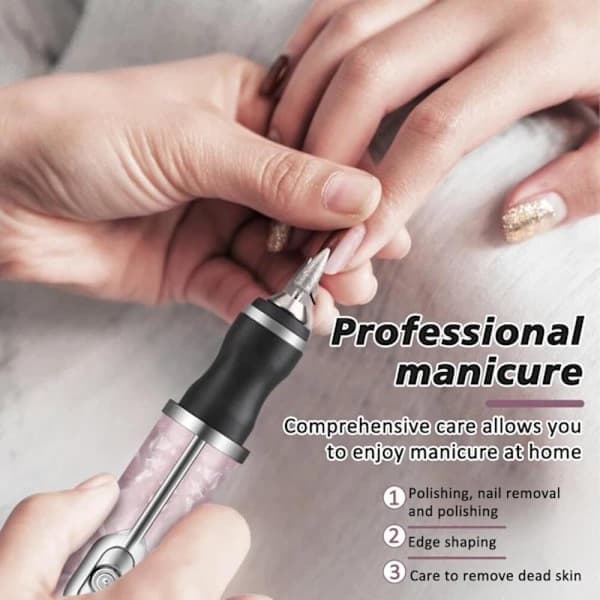 Electric Nail File for Thick Toenails, Nail File with 5 Replaceable Heads, Professional 4-Speed Electric Toenail