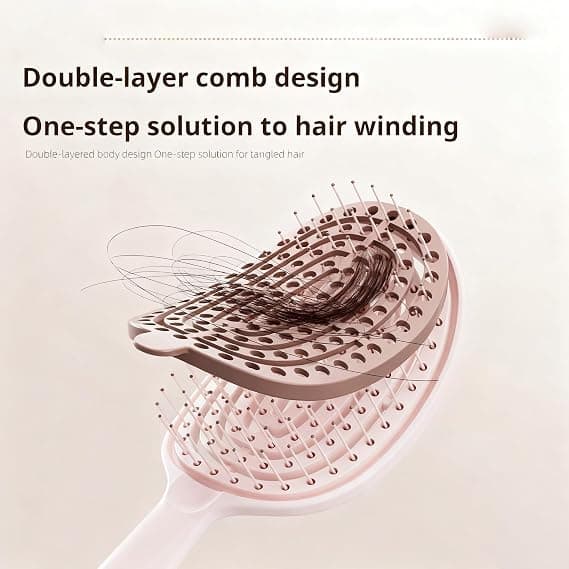 Selvrensende kam - buet ventilationsdesign for hurtigere tørring, velegnet til både våd og tør brug, og til både mænd og kvinder.