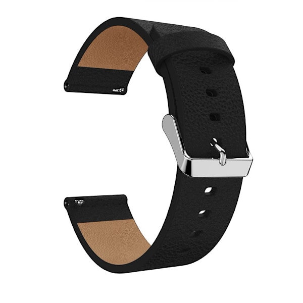 Läderarmband Fitbit Versa/Versa 2 Svart