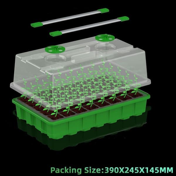 Reusable Seed Trays for Indoor Use, Greenhouse Kit with Adjustable Humidity for Plant Growth and Seed Starting