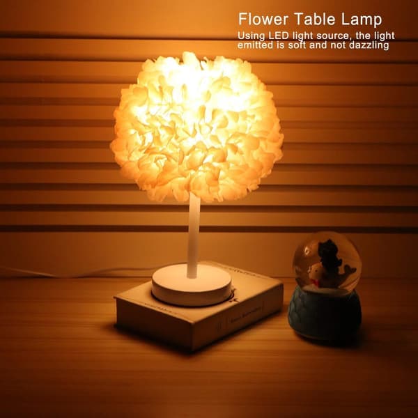 Bordlampe blomsterbordlampe nattbordlampe dekorative materialer: lys rosa