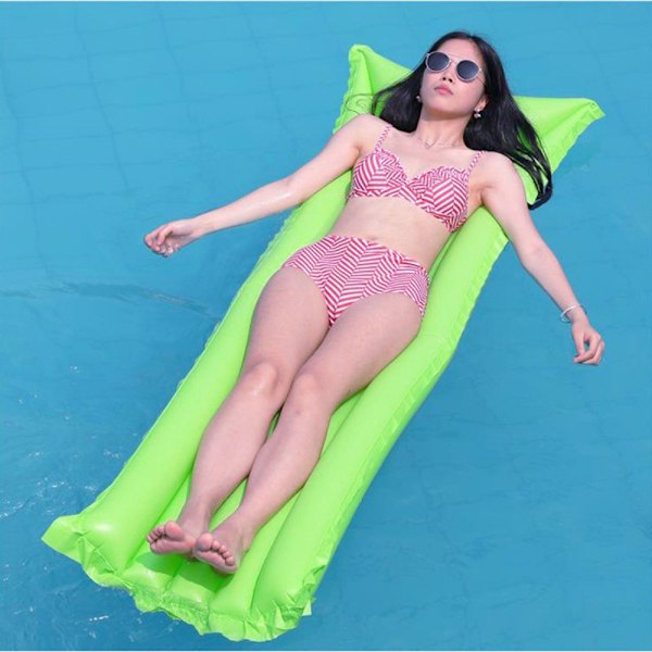 Uppblåsbar Pool Luftsäng Matt Pool Flytande rad GRÖN green green