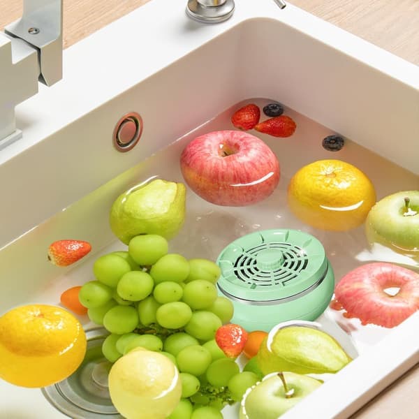 Multifunctional Fruit and Vegetable Cleaner - Fruit Washing Machine with Electrolysis Technology - 4 Smart Modes, Long Battery Life (3600mAh), USB