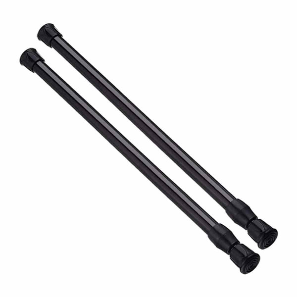 Spännstänger, 2-pack justerbara fjäderstål skåpstänger spänningsgardinstång duschstång garderobsstång spänningsstång utdragbar bredd 16-28 tum