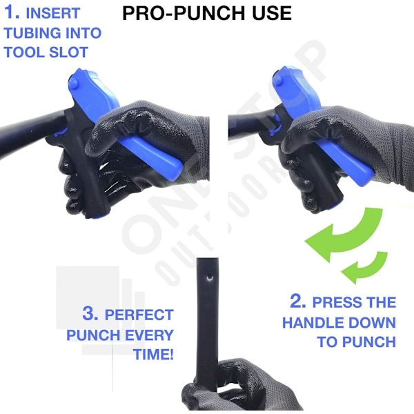 Enkel utomhus droppbevattning slang hål punch verktyg - för enklare 1/4\" tums montering & emitter införing (Pro Punch Tool)