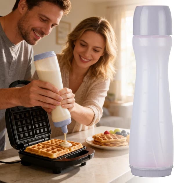 Pancake Batter Dispenser, Batter for Breakfast and Kitchen Use, Squeeze Bottle for Waffles and Donuts