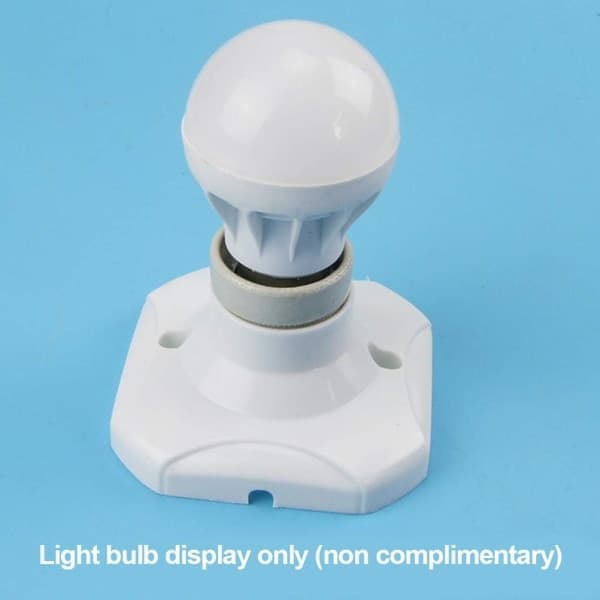 4 E27 LED pære fatninger (AC 220-250V, hvid)