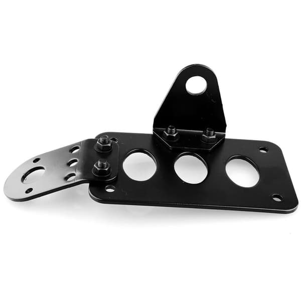Black Motorcycle Taillight Brake License Plate Side Mount Metal Bracket