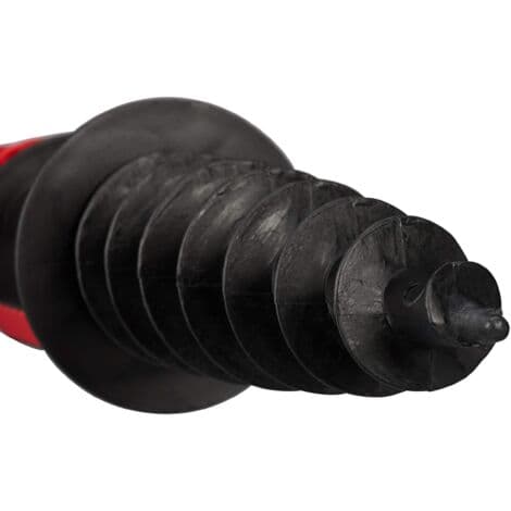 Sort base, parasolholder, skruestøtte, jordmuffe, diameter 19-32 mm, camping, strand, rød