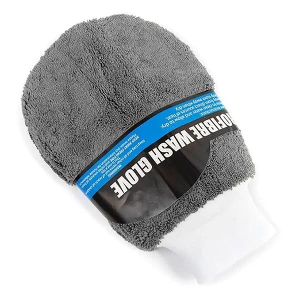 stykker Vask Rene Bilværktøj Svamp Mikrofiber Håndklæde Børste Handske Grå