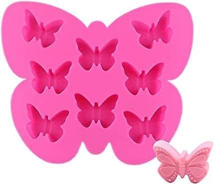 Pink sommerfuglemønster silikone isterningebakke