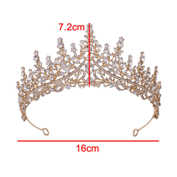 Strass tiaror och kronor för kvinnor och flickor, eleganta Princess Silver Crown pannband med kam, håraccessoarer för brudstil 1