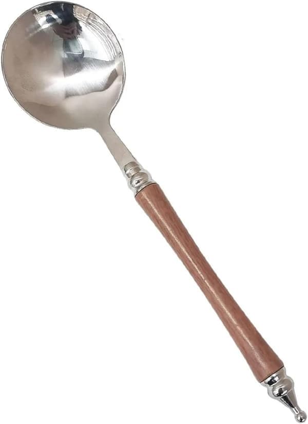 Vintage Saint Castle Suppeske Bestik Dessertske Langt Håndtag Rustfrit Stål Rund