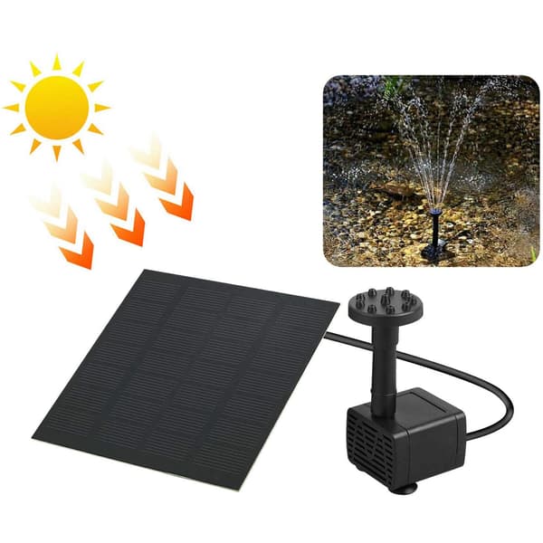 Solar vannfontene med 4 sprøytehoder