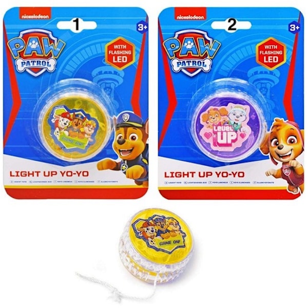 Leksaker YoYo Jojo Nickelodeon Paw Patrol Lyser Flashing LED 6cm 1.Gul Chase 1.Gul Chase