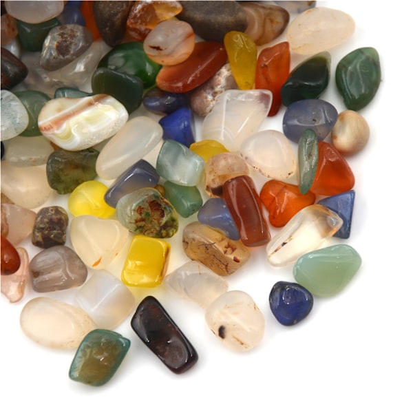 50 g blandade färger naturlig tumlad agatsten Ädelsten Rock Abou