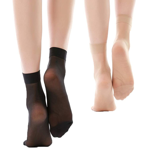 Kvinnor Basic 10 Par Nylon Knähöga Strumpbyxor Strumpor