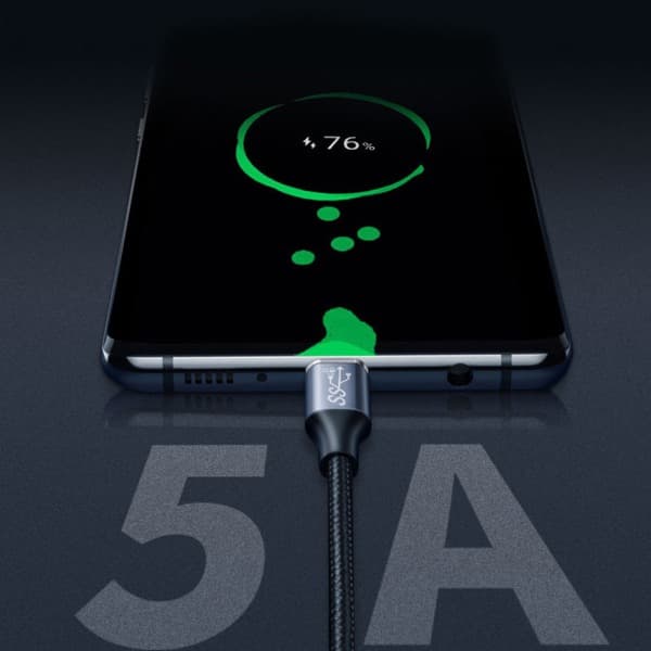 USB C-forlængerkabel USB C-forlængerledning 100W han til hun opladningsdatakabel 1m