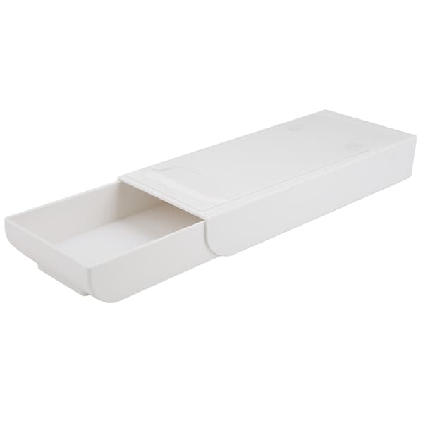 Under Paste Desk Organizer Hvid ABS-plast Skrivebordsopbevaringsskuffe Kontorartikler