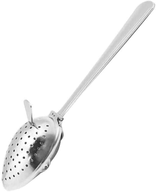 Tesil Snap Ball Rustfritt Stål Tesil Infuser for Løs Te Sølv 2 stk