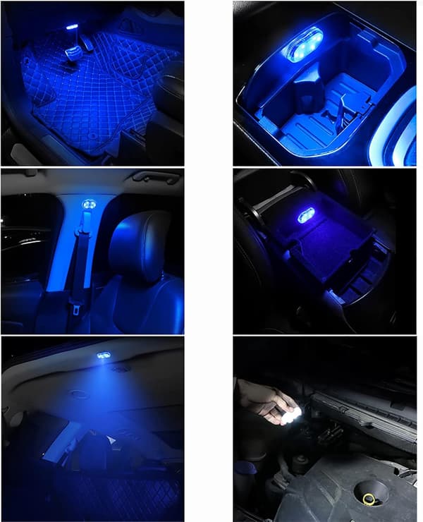 2 stk. bil atmosfære lys touch lys indvendig belysning bil USB læsning hale boks LED modificerede lys
