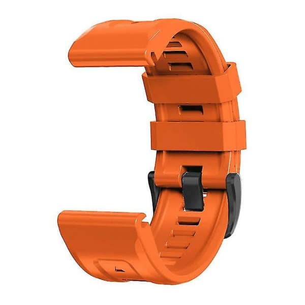 Til Fenix5/6/7/7x/6x/5X Rem 26mm Silikonearmbånd Orange
