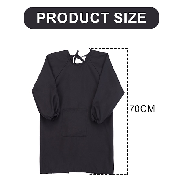 Barnkonst Smock, Förkläde med Ficka för Barn, Konstnärsmålning Förkläden Smocks med Lång Ärm, L