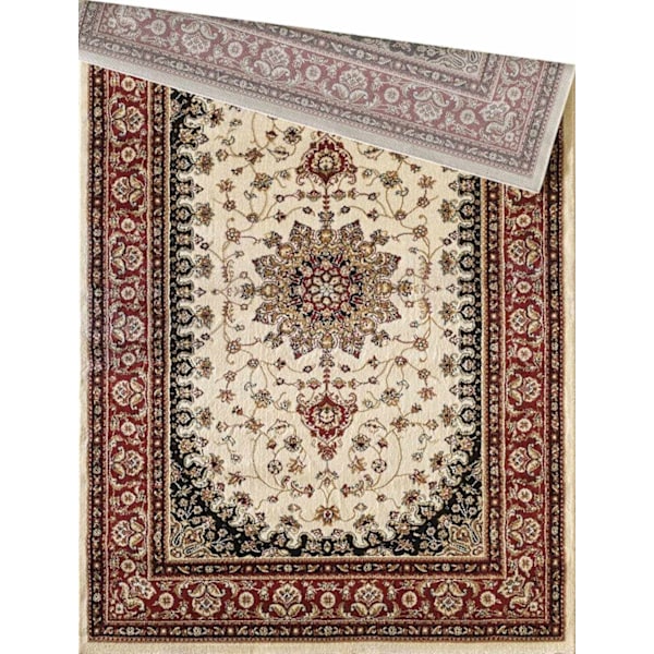 D-sign Matta AC283 Ani Ivory/Mörkröd 80x120cm White 80x120 White 80x120