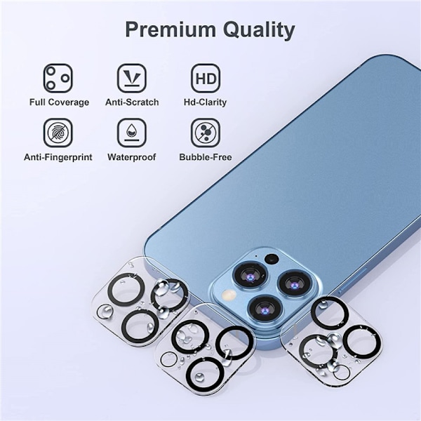 Kameraskydd Härdat Glas 3-pack iPhone 15 Pro
