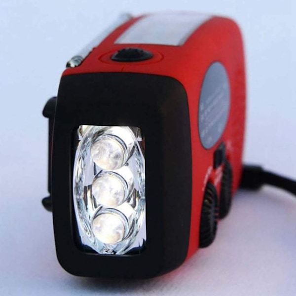 Solar Emergency Weather AM FM NOAA/WB Hand Crank Radio, 2000mAh Power Bank Led Flashlight för orkan jordbävning katastrof överlevnad leverans