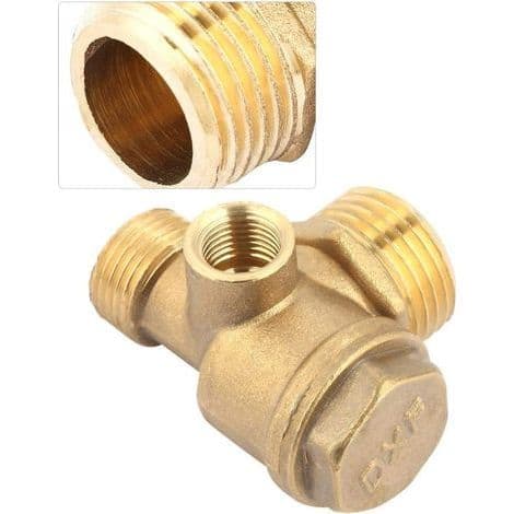 Port Udvendig Gevind Rørfitting til Kompressor Tilbageslagsventil 20 x 16 x 10mm (20 x 16 x 10mm)