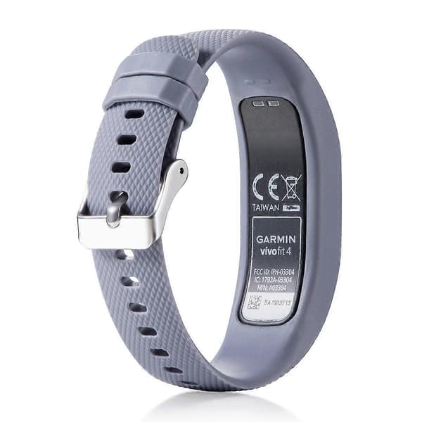 Garmin Vivofit 4 xDfind hopeasolki silikoninen urheilukellon ranneke harmaa Grey L