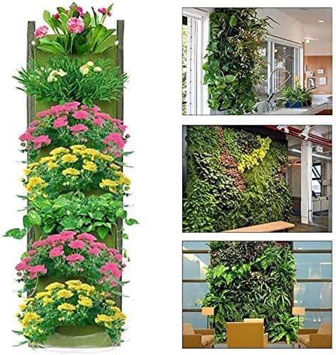 7 Outdoor Plants Miniature Hanging Pots 2-Pack Vertical Wall Planter Balcony Planter Railing Planter Garden Balcony Decoration