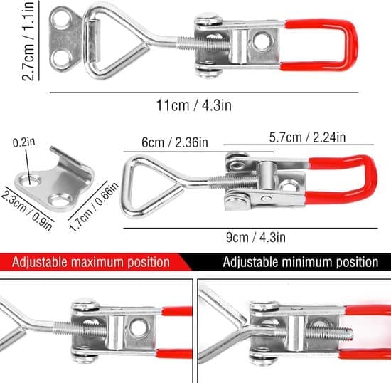 Toggle Latch - 10 Pieces - Adjustable - Knee Tensioner - Chest Latch - Lock Knob - Toggle Latch for Cabinets - Doors - Chests - Suitcases