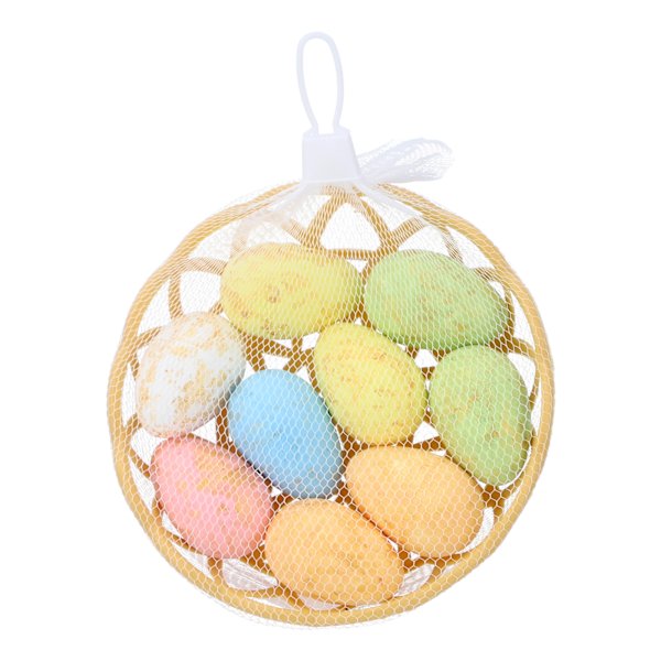 Påskägg Ornament Mini Skumägg med Korg för Hantverk och Vår Påskfest Dekorationer