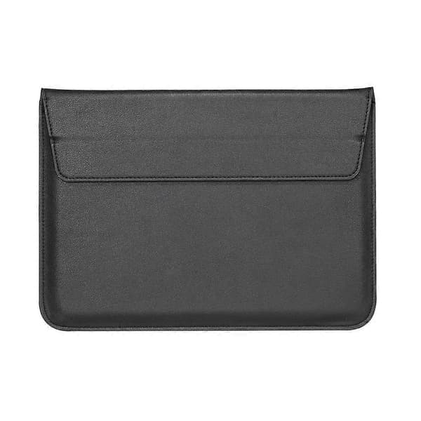Konvolut-stil PU læder laptop etui til MacBook Air 13,3-tommer/iPad Pro 12,9 - Sort